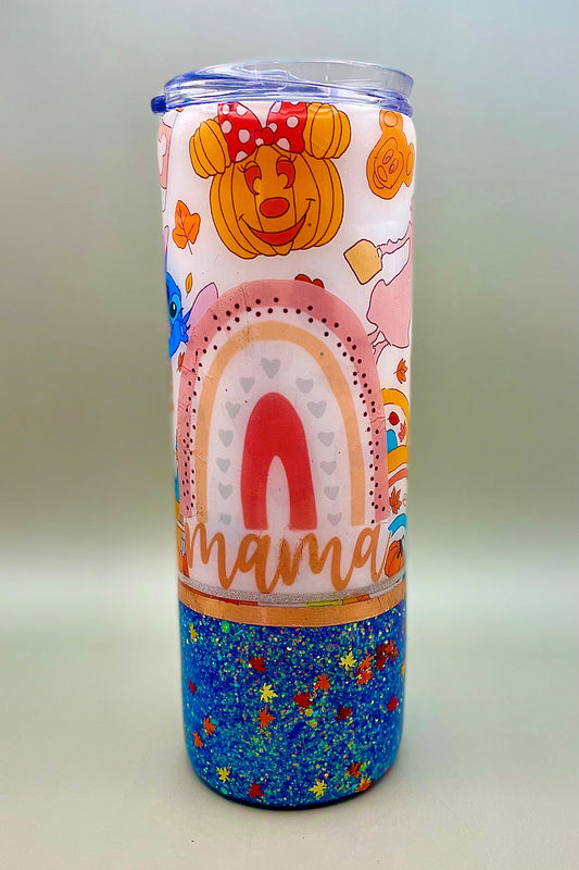 Disney Halloween Mama Glitter Tumbler 