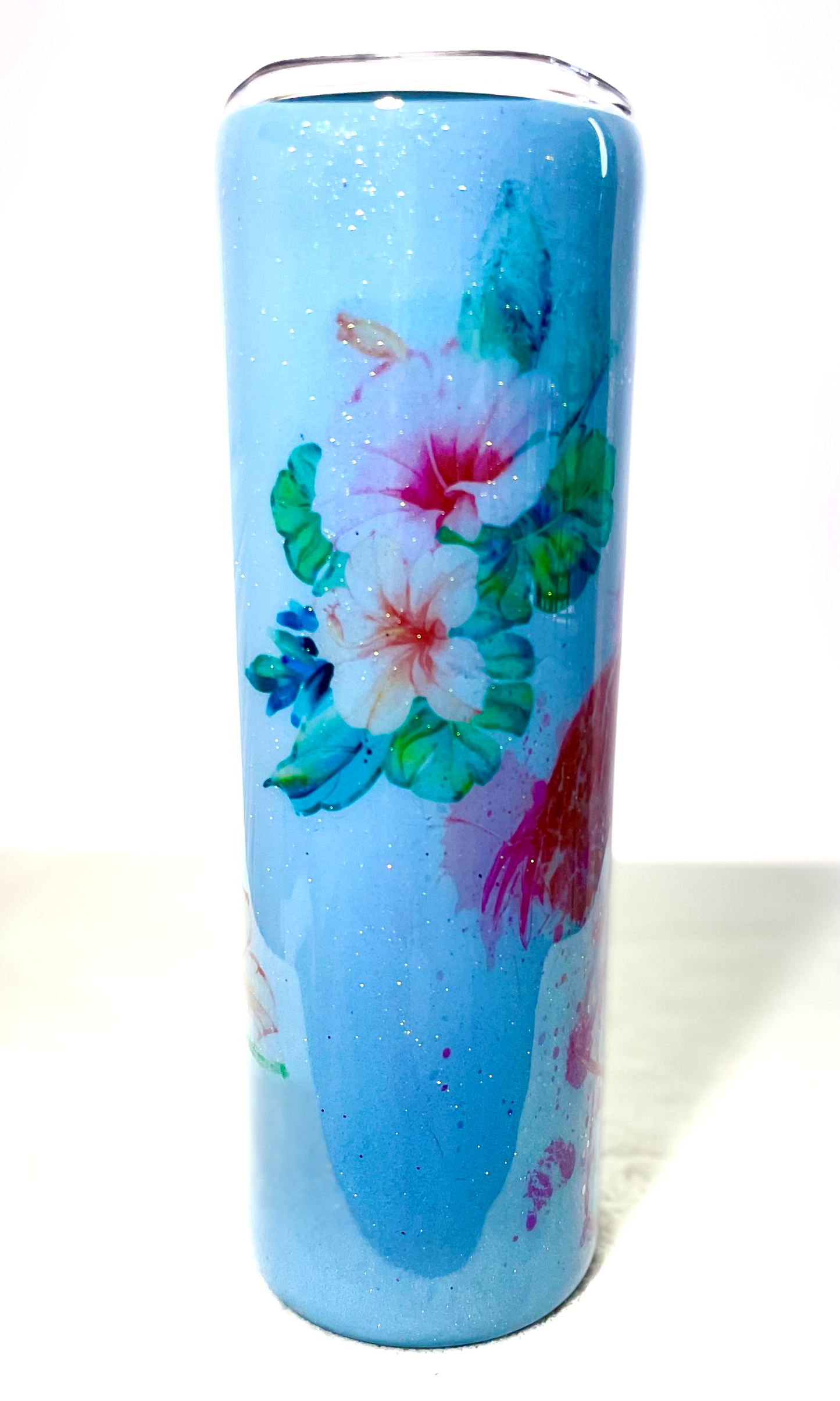 Flamingos Stand Out Glitter Tumbler