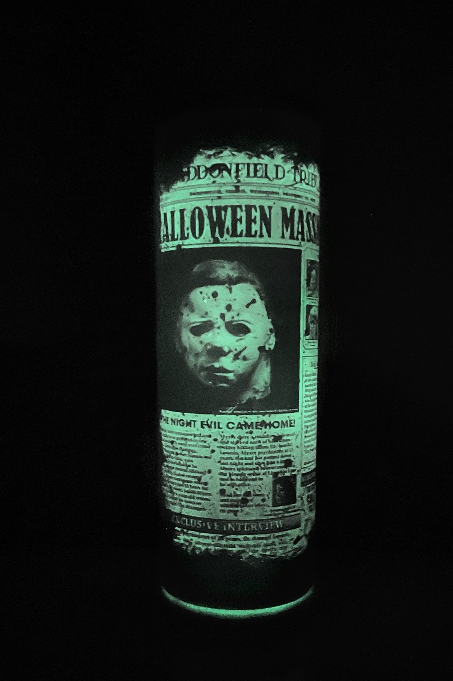 Halloween Michael Myers Glow-in-the-Dark Tumbler