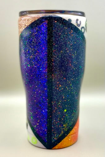 Glow-in-the Dark Halloween Skulls Glitter Tumbler