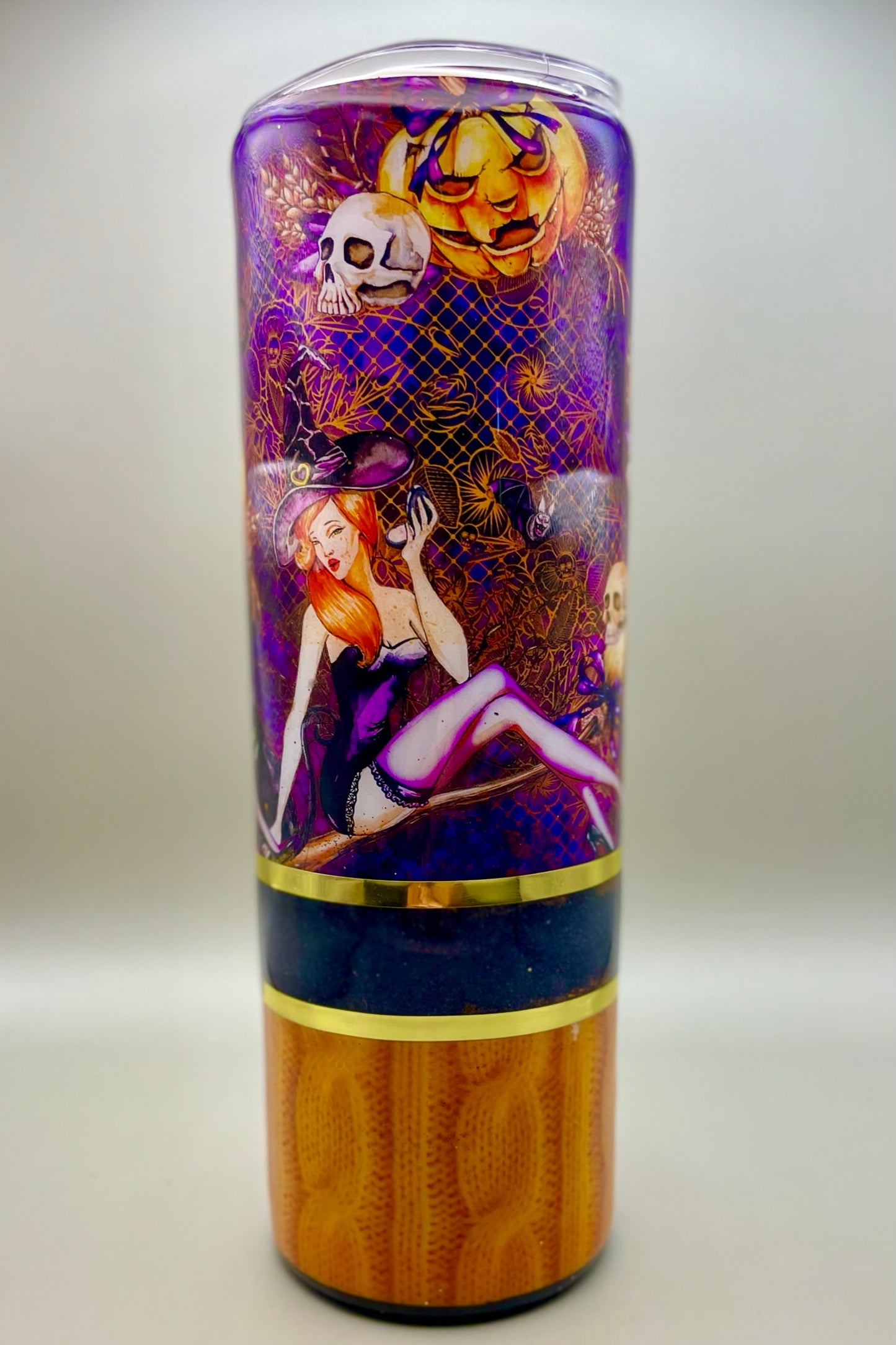 Sexy Witch Halloween Glitter Tumbler