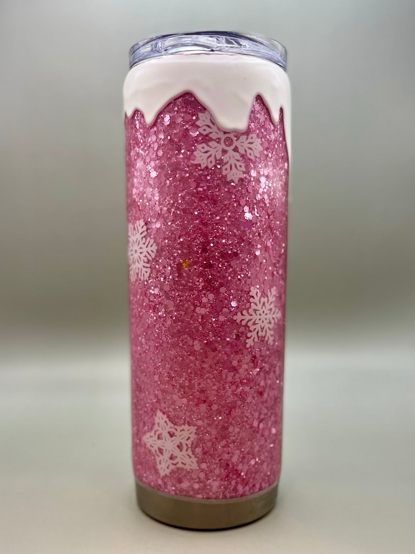 Snow Capped Naughty List Glitter Tumbler