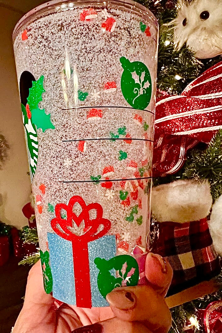 Hidden Mickey Holiday Snow Globe Tumbler