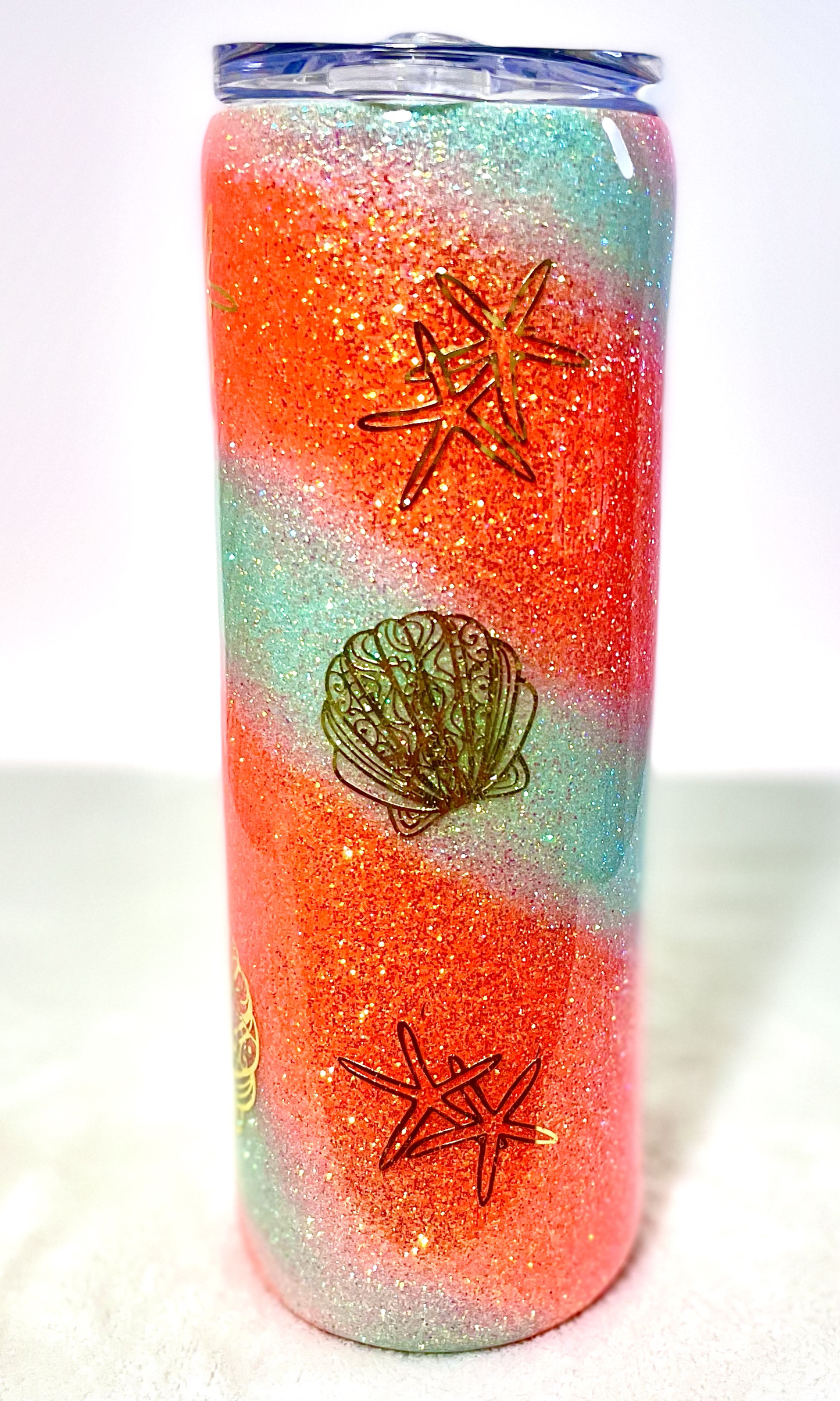 Mermaid Vibes Glitter Tumbler