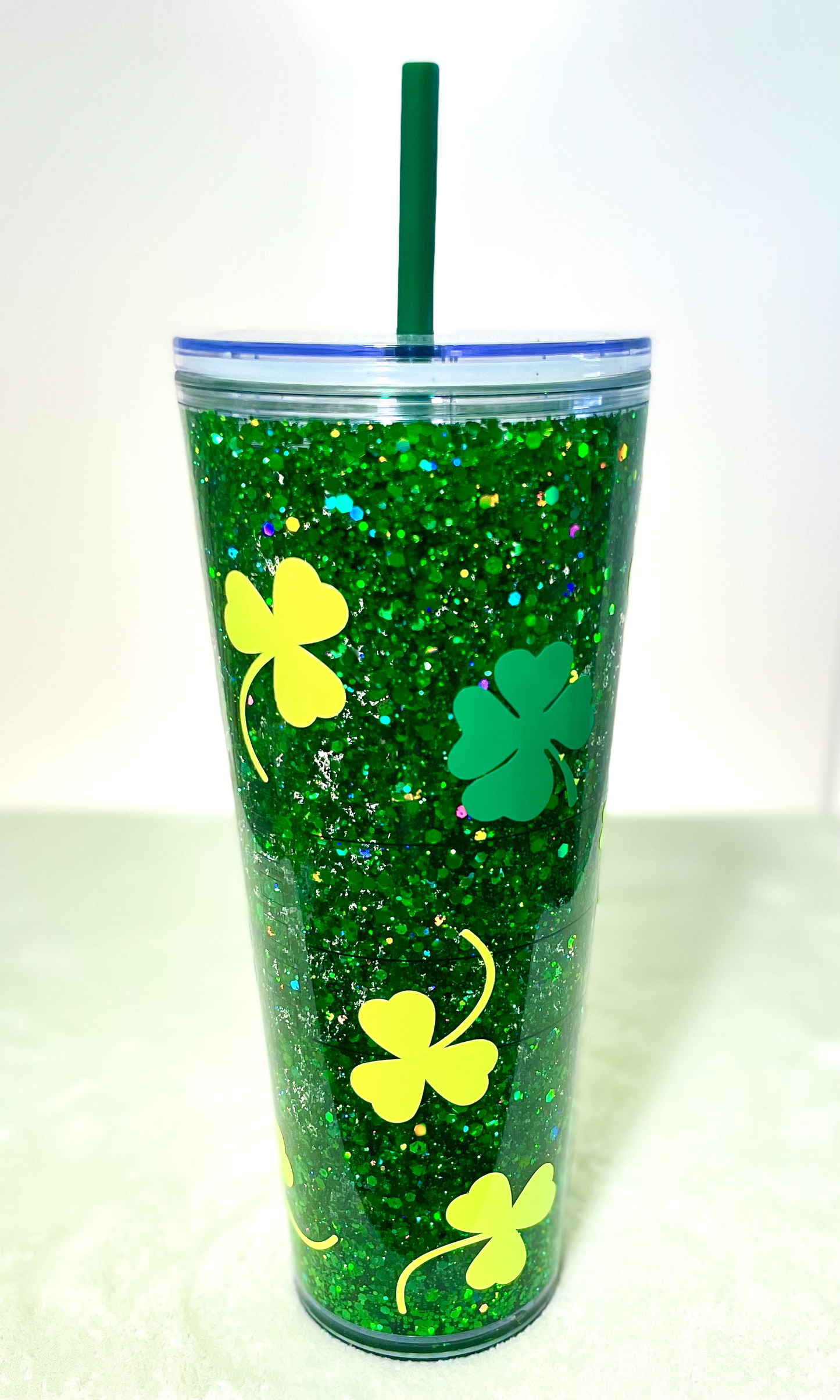 Lucky Shamrock Snow Globe Tumbler