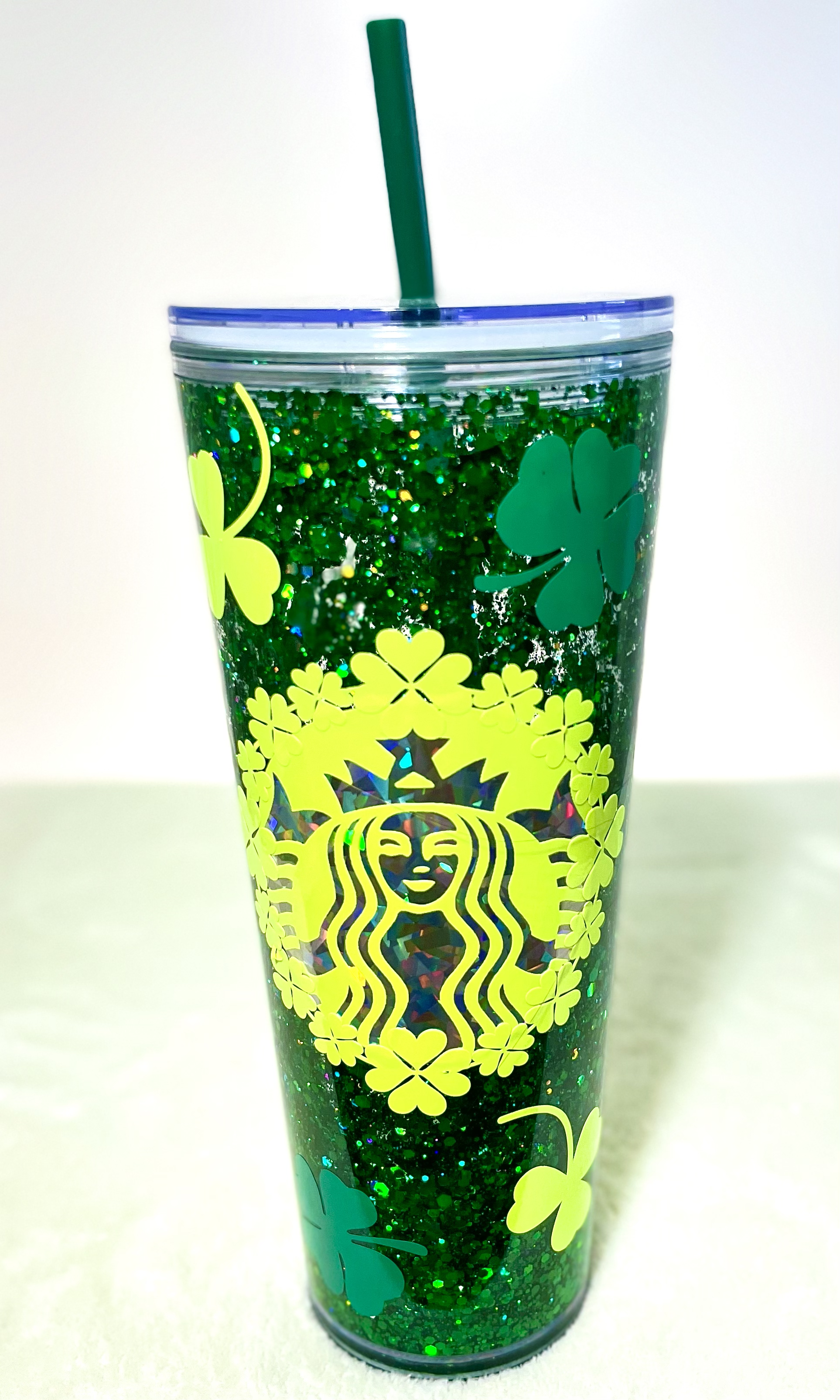 Lucky Shamrock Snow Globe Tumbler