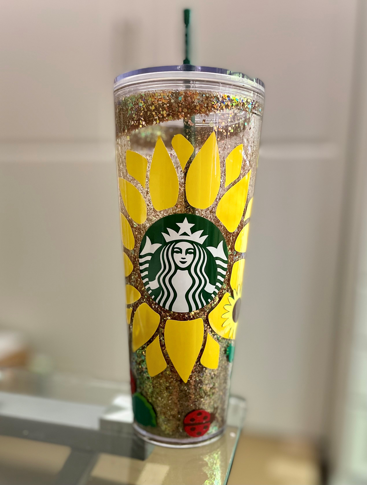 Sunflower Snow Globe Tumbler