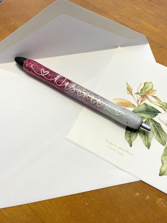 Personalized Hombre Glitter Gel Pen