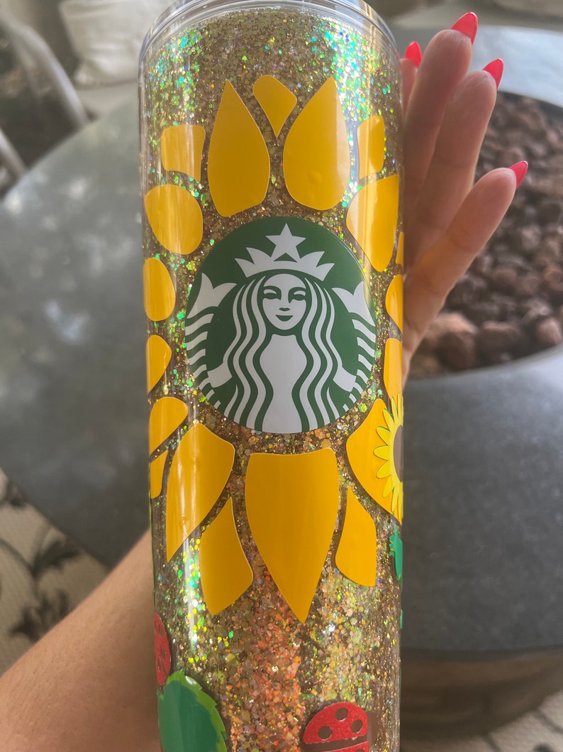 Sunflower Snow Globe Tumbler