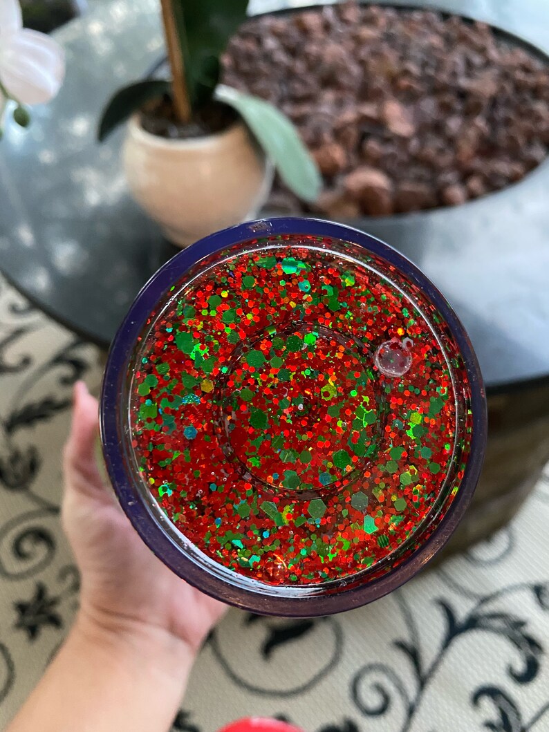 Merry and Bright Holiday Snow Globe Tumbler