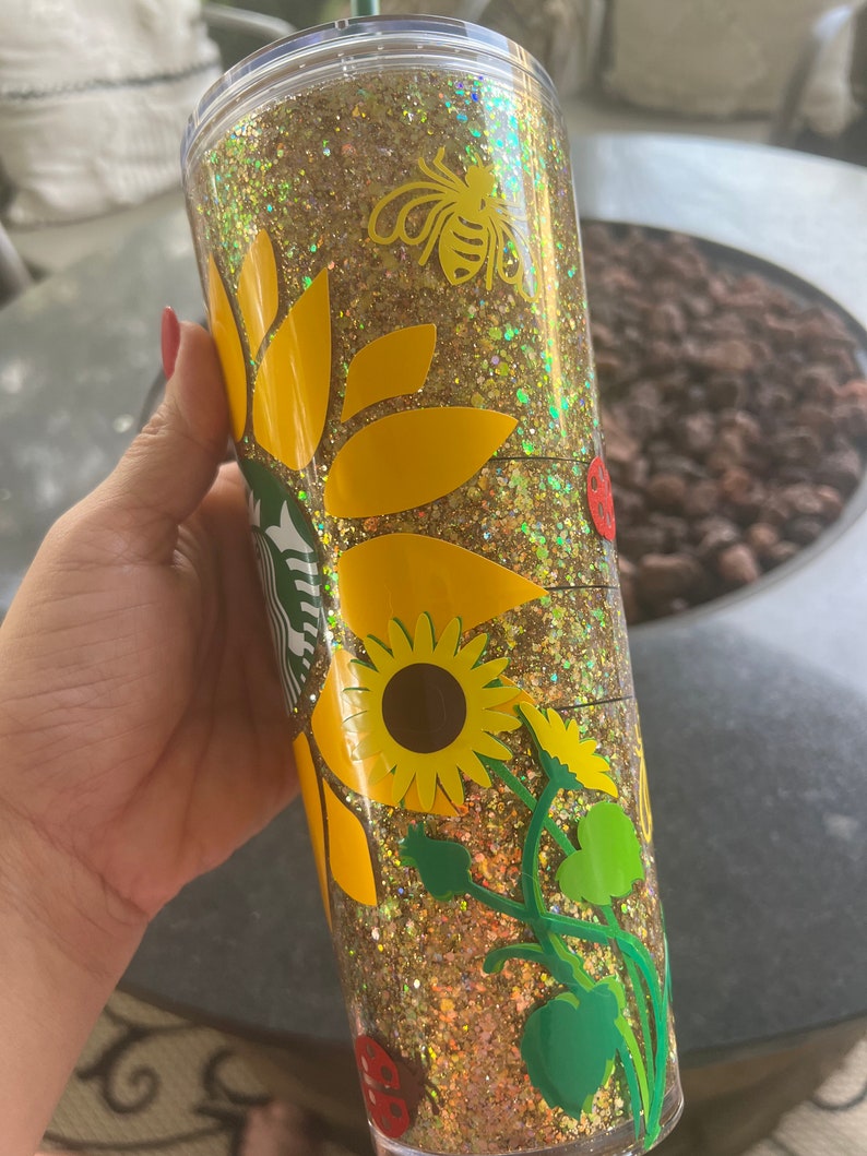 Sunflower Snow Globe Tumbler
