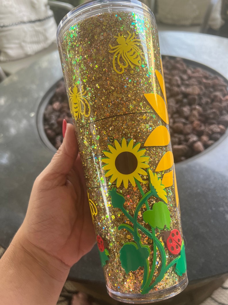 Sunflower Snow Globe Tumbler