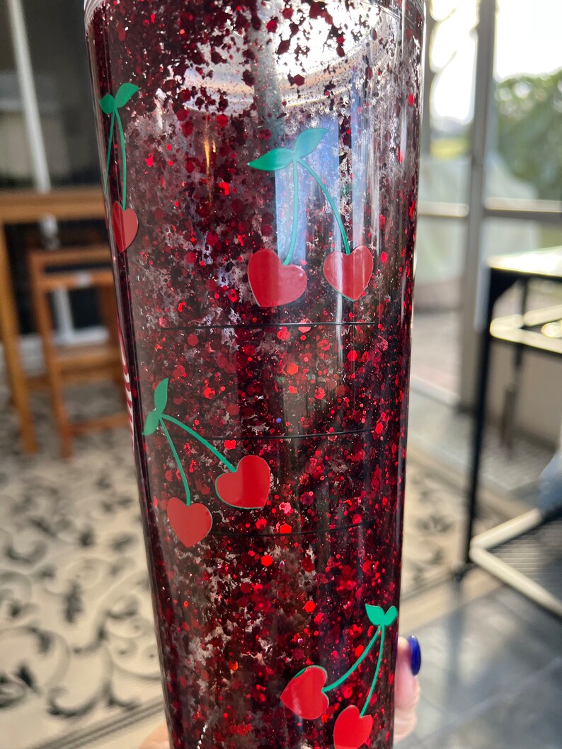 Cherry Picking Snow Globe Tumbler