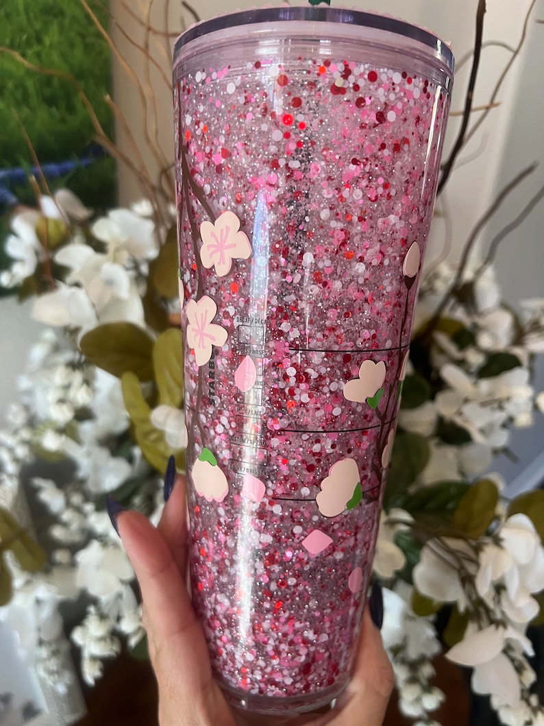 Cherry Blossom Snow Globe Tumbler