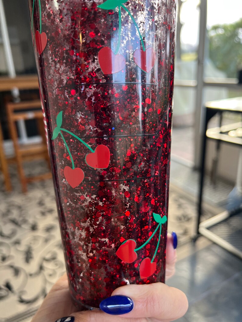 Cherry Picking Snow Globe Tumbler