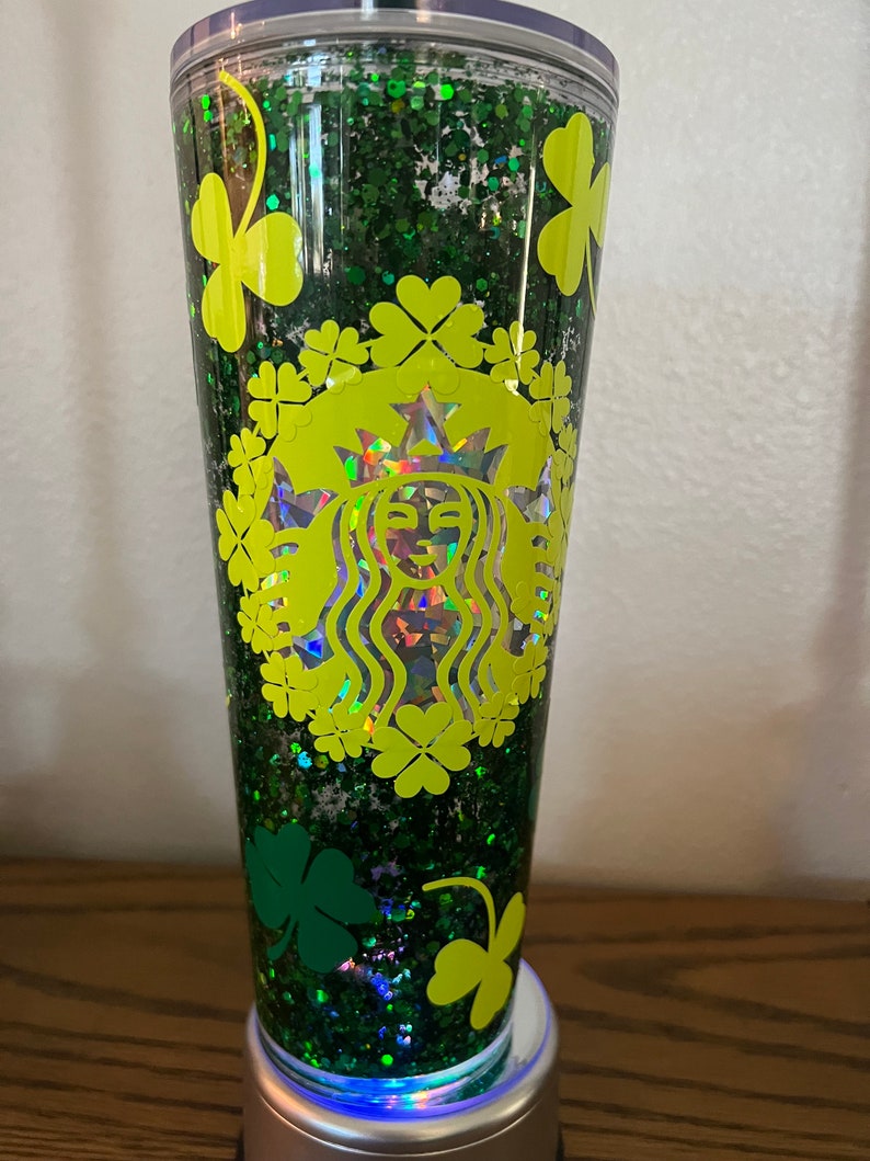 Lucky Shamrock Snow Globe Tumbler